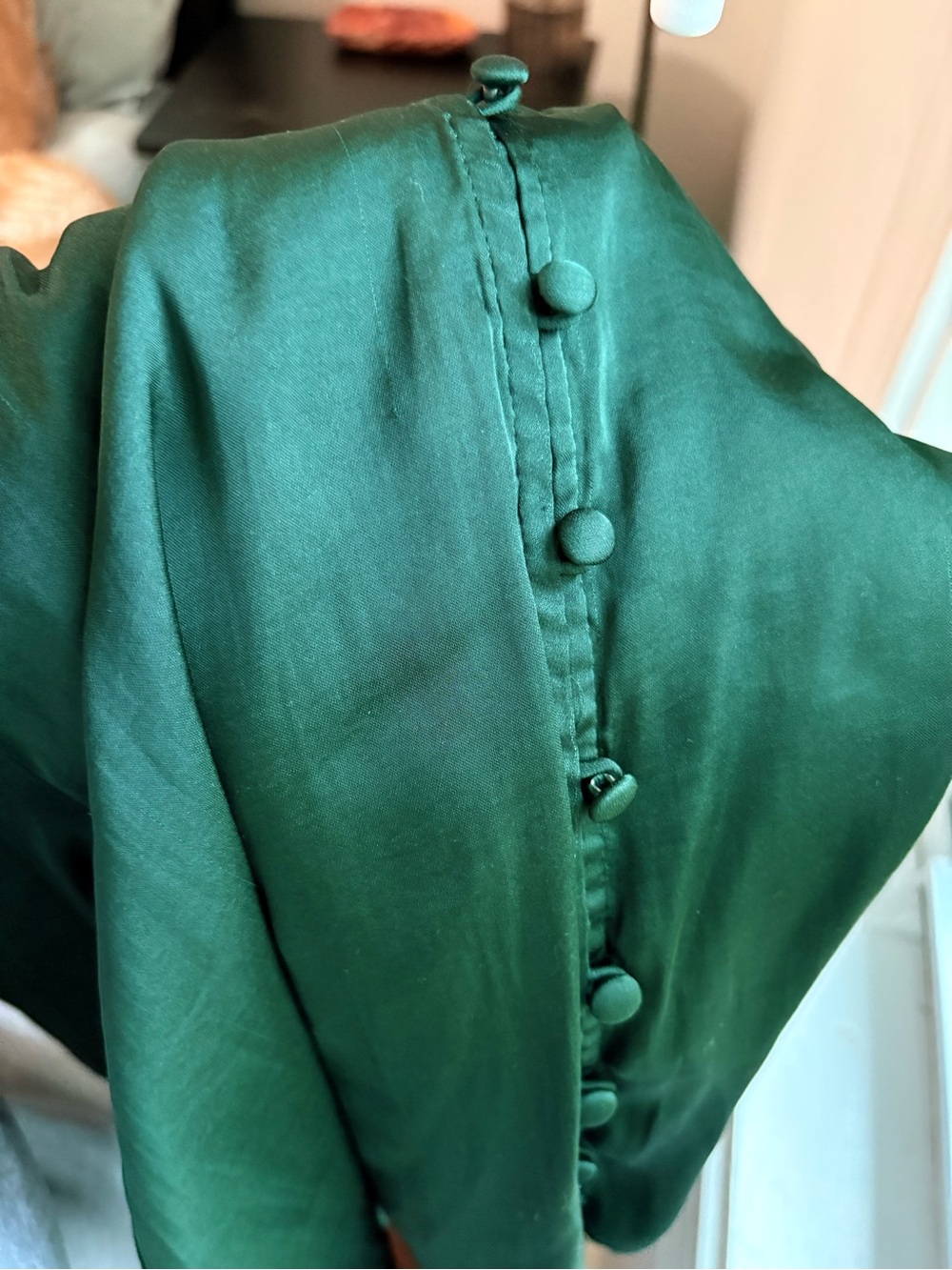 Banana Republic Green Satin Blouse